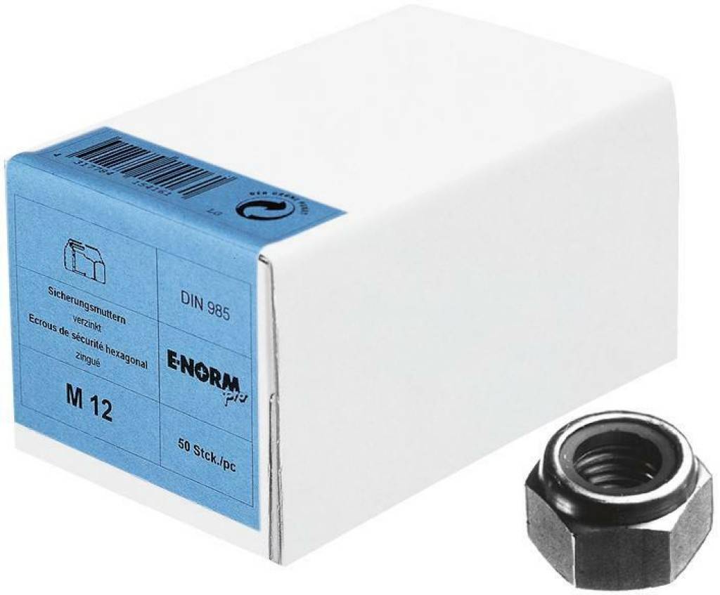 DIN 985 Sicherungsmuttern, verzinkt, Kleinpakete