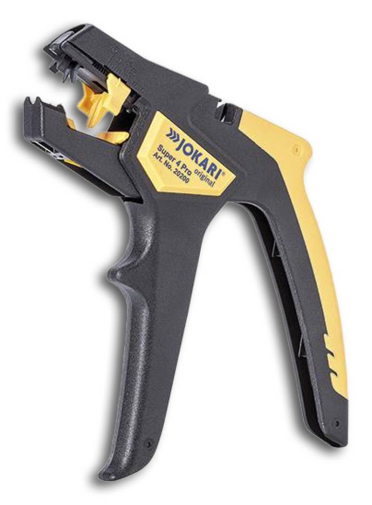 Automatische Abisolierzange Super 4 ProAusführung Die Messer passen sich automatisch dem Kabel-Ø an. Mit Längenanschlag 515 mm und Seitenschneider