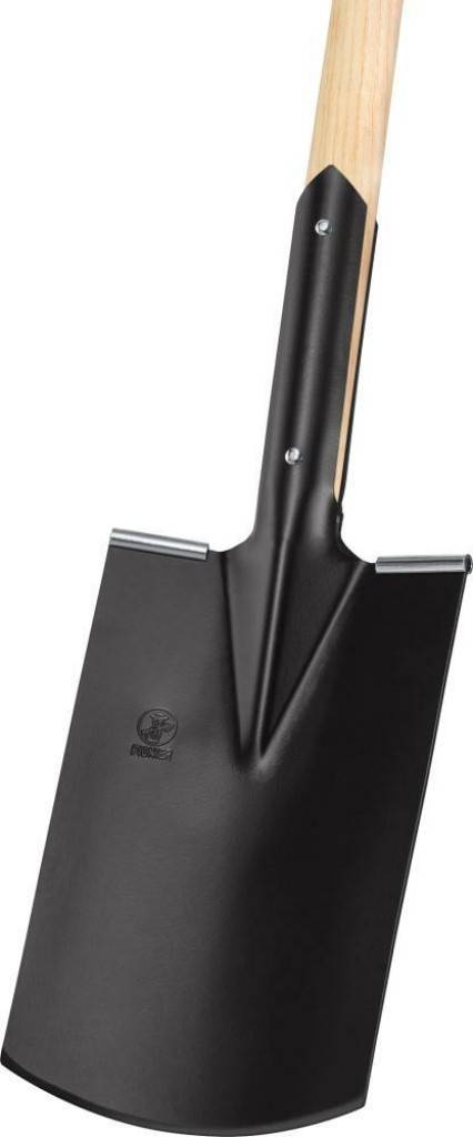 PIONIER Bauspaten Gärtner Form Blatt schwarz pulverbeschichtetMit Eschenstiel
