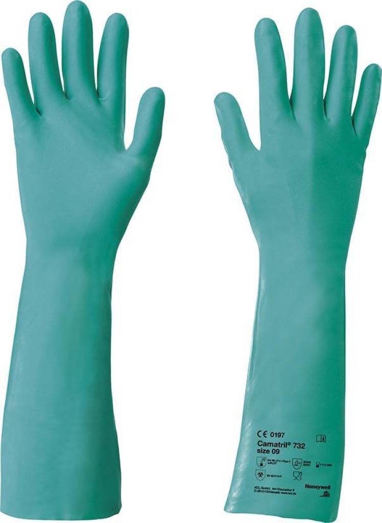 Handschuh Camatril 732Zulassung/Norm EN 3882016, EN 374-52016 mit VirusAusführung Mechanisch hoch belastbar Gute Beständigkeit gegen Temperatu