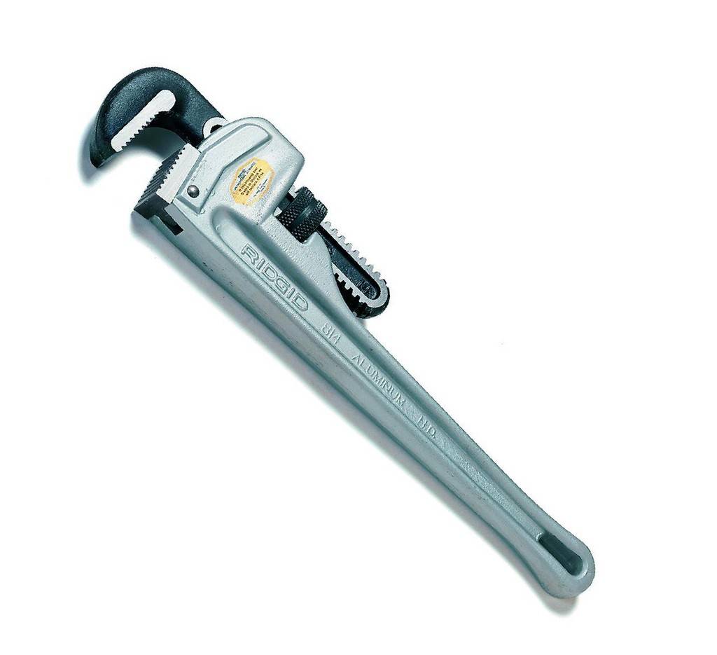 824 24" Aluminium Rohrzange, gerader Griff, auswechselbare wärmebehandelte Backen, Kapazität 3"