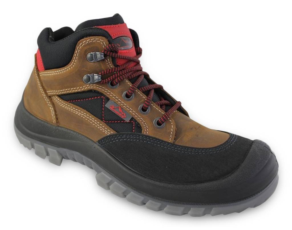 Sicherheitshochschuh Form BMaterial Nubukleder gefettetEigenschaften 2-Schichten PU-Laufsohle Rutschsicherer ActiveGrip Technologie Atmung