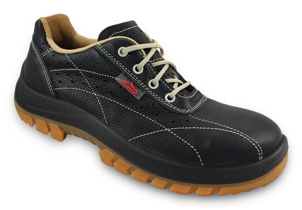 Sportlicher Sicherheitshalbschuh Form ADer Sicherheitshalbschuh besteht aus Vollrindleder und bietet folgende Eigenschaften Seitenperforation Sp