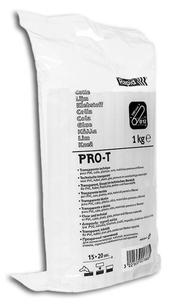 Heißklebestick PRO-TFarbe transparentIdeal für PVC, Kabel, Kunststoff, poröses Material etc.