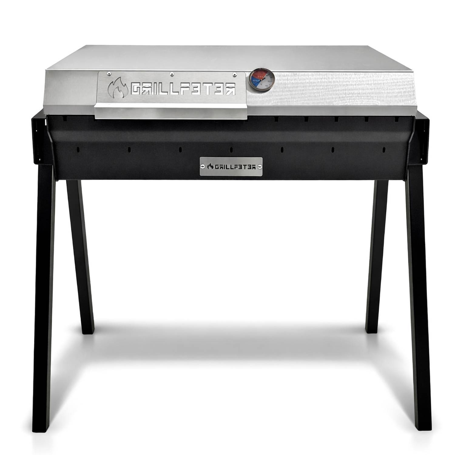 Profi Mangal Bulat 70 Schaschlikgrill 3mm Stahl Edelstahldeckel