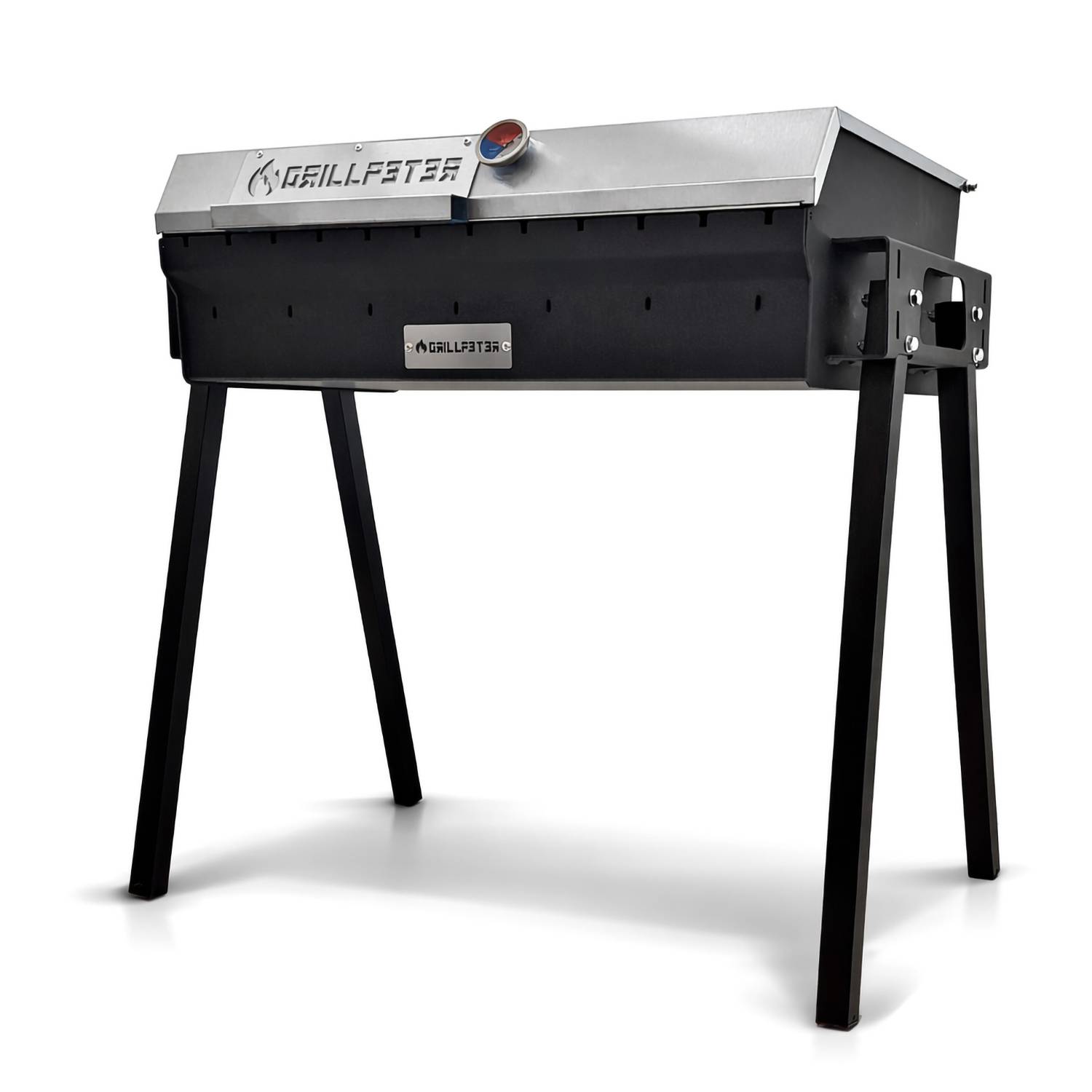 Profi Mangal Bulat 70 Schaschlikgrill 3mm Stahl Edelstahldeckel