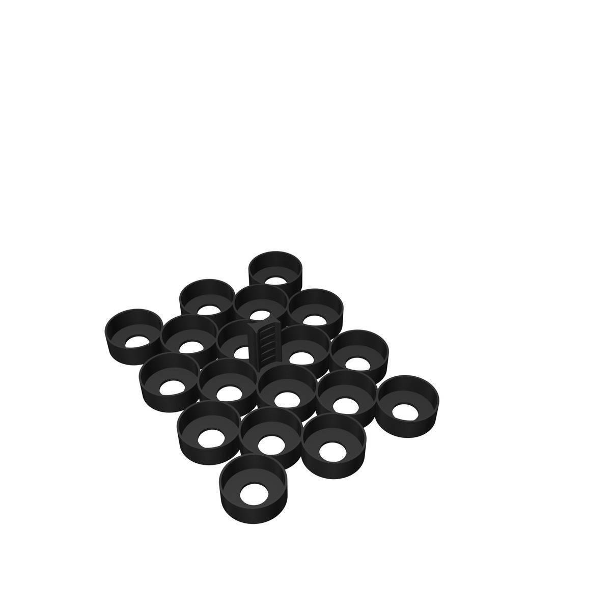 FH3311 - Farbhalter für Citadel Farbtöpfchen (12 ml) - 18 Fächer, schwarz