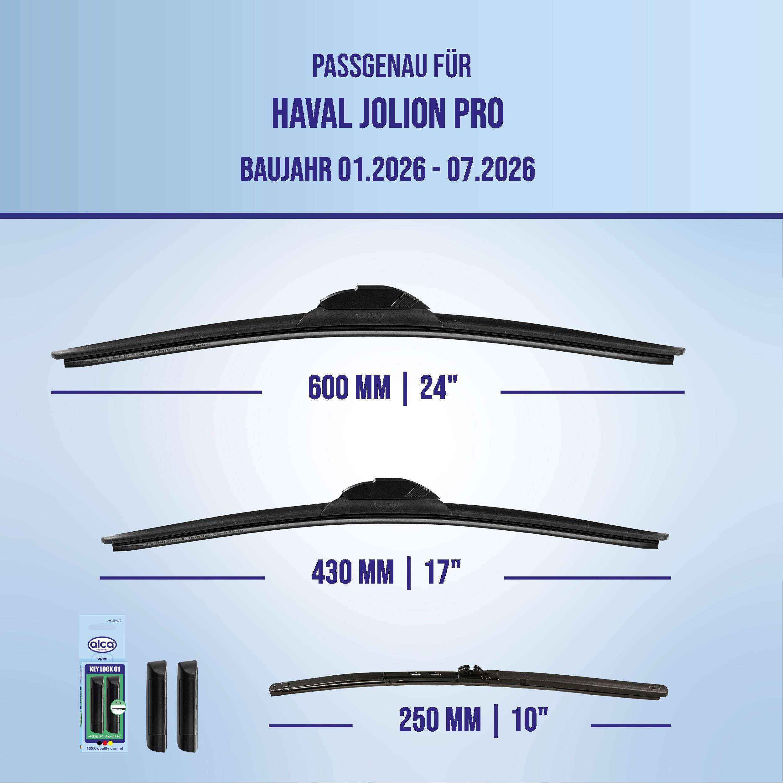 alca® Scheibenwischer Komplettset für HAVAL JOLION PRO
