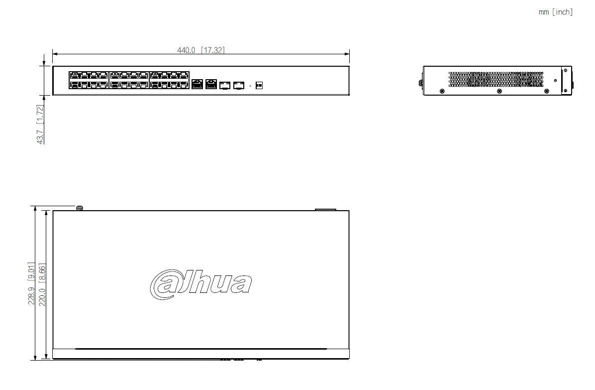 Dahua - CS4228-24GT-375-V2 - Switch - 24 PoE-GB, 28 Port Cloud PoE Gigabit Switch | 24 PoE Ethernet Port 10/100/1000 Mb