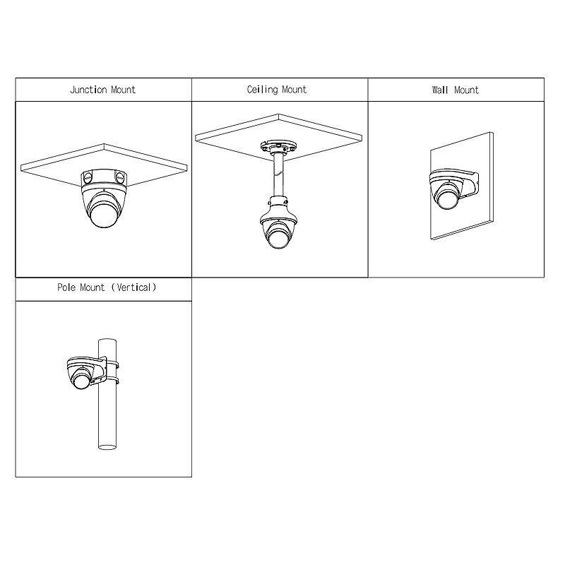 Dahua IPC-HDW3449TP-ZS-IL-27135-B IP-Kamera 4MPx, 4 MegapixelTurret Kamera | Blickwinkel:104° - 29° (Objektiv-Brennweit