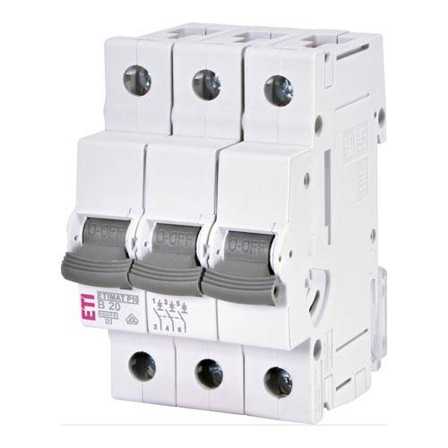 ETI 001901311 - Leitungsschutzschalter ETIMAT P10 3p B20 (Auslösecharakteristik B | 415V | 50/60Hz | 3-polig)