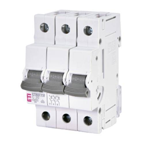 ETI 001901331 - Leitungsschutzschalter ETIMAT P10 3p C20 (Auslösecharakteristik C | 415V | 50/60Hz | 3-polig)