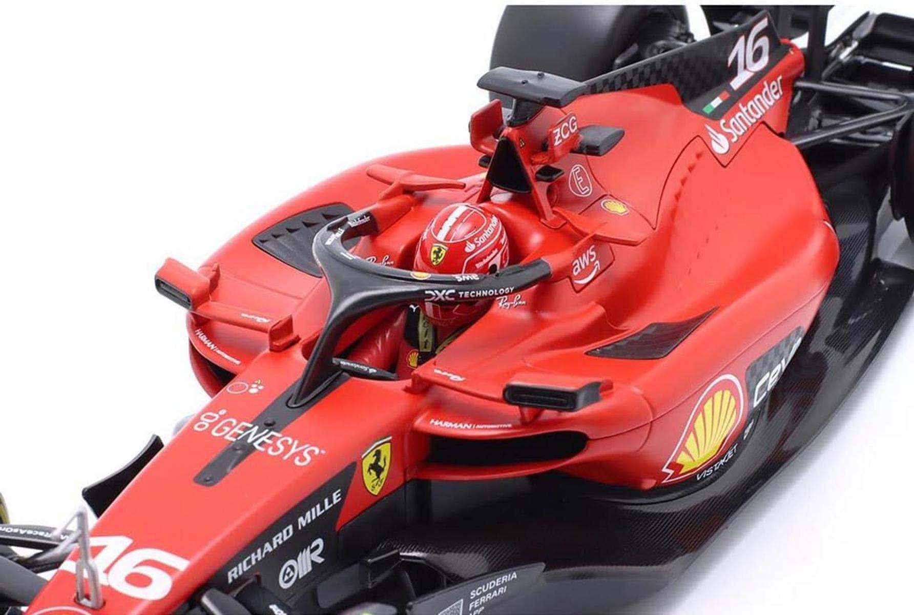 Bburago Formel 1 Ferrari SF-23 Modellauto 1:24 rot Charles Leclerc 18-26808L 14+