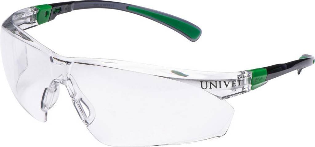 Schutzbrille 506 UPEigenschaften Antikratz- und Antibeschlag-Beschichtung Plus Bügel in Länge und Neigung einstellbar Weiche, flexible Büg