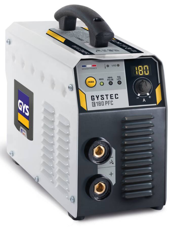 Schweißinverter GYSTEC 180E PFC DP3608 Typ GYSTEC 180E PFC Schweißbereich 10 - 180 A schweißbare Elektroden 1,6 > 4,0 mm