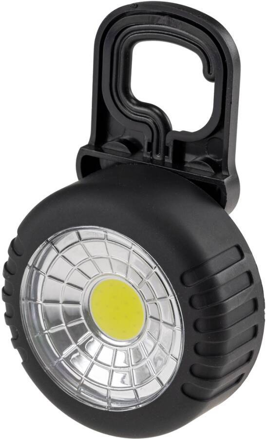 LED Arbeitsleuchte mit Magnet und Haken 23770 Leuchtmittel COB-LED Lieferumfang ohne Batterien Leistung 1 W Lichtstrom 8