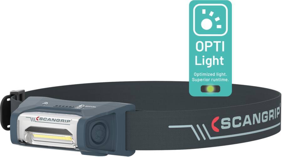 COB-LED-Stirnleuchte I-VIEW OPTILight 03.6212 Leuchtmittel COB-LED Ausführung Akku Lichtstrom 40 - 400 Lumen Leuchtweit