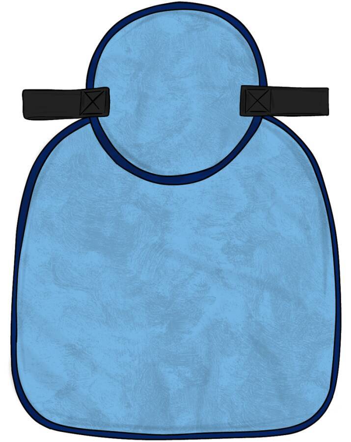 Kühleinsatz PVA 12596 Farbe blau Ausführung Pad + Nackenschutz Abmessung Pad 16,5 x 17,8 | Nackenschutz 24,7 x 37,7 cm