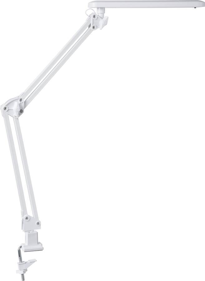 LED-Arbeitsplatzleuchte 962-10 Farbe weiß Ausführung mit Tischklemme Spannung 230 V Leuchtmittel 7 W Lichtstrom 420 Lume