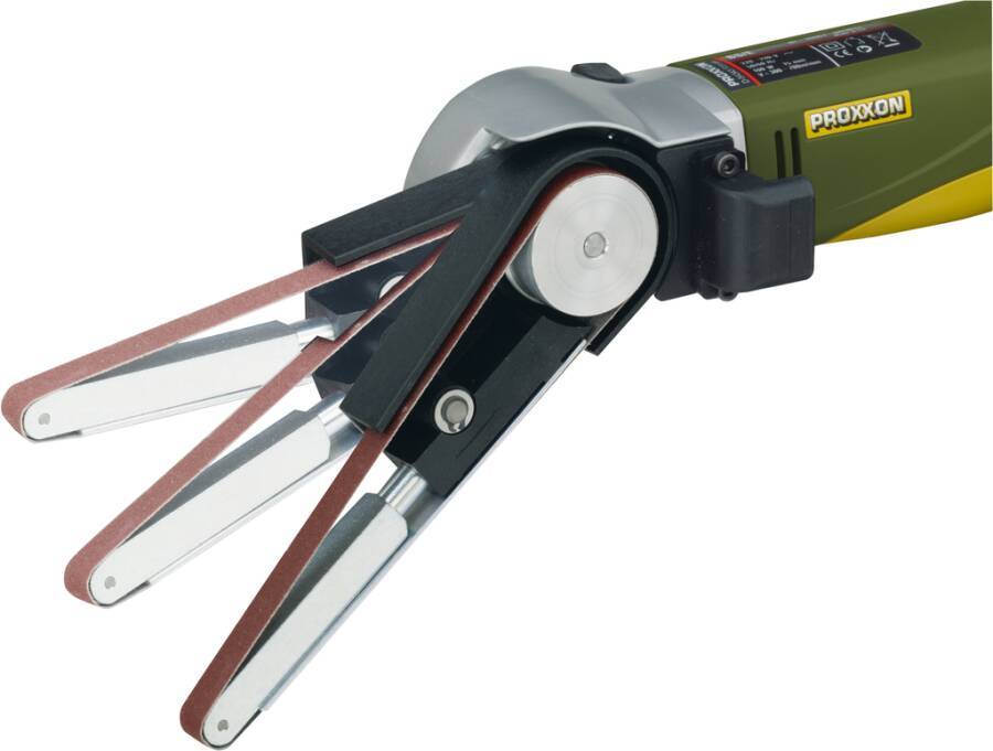 Bandschleifer BS/E 28536 Typ Solo Lieferumfang Absaugstutzen mit Adapter für Staubsauger, 4 Schleifbändern (2 x K80 und