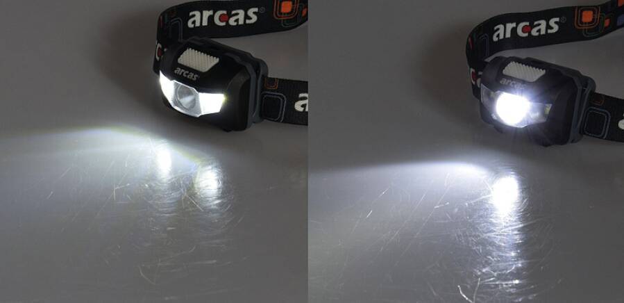LED-Kopflampe 160 lm 87658A Leuchtmittel LED Ausführung - Lichtstrom 160 Lumen Leuchtweite 80 m Leuchtdauer ca. 10 Std.