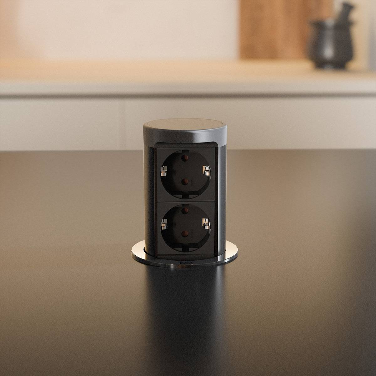 BACHMANN ELEVATOR2 2xCEE7/3, RAL9005 2,0 m AEH