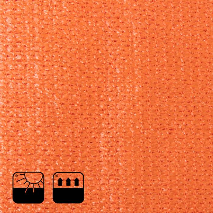 FLOORDIREKT Balkonsichtschutz - Sicht- & Windschutz - Inklusive stabiler Metallösen & Befestigungsschnur - Orange - 90 x 500 cm