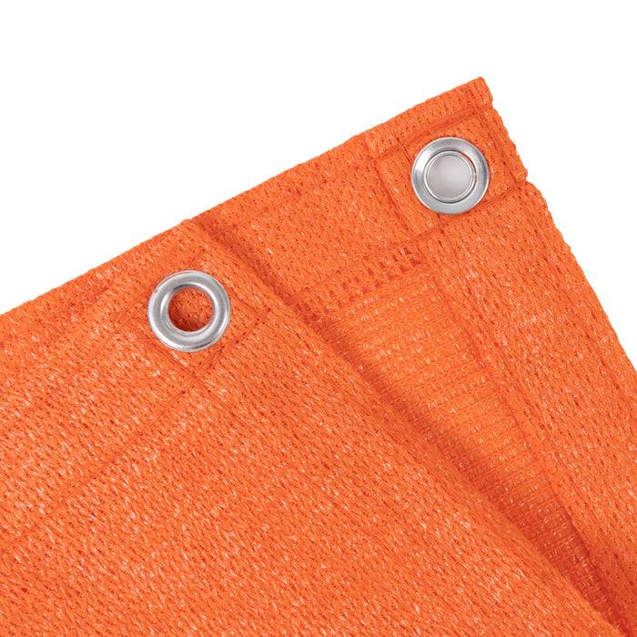 FLOORDIREKT Balkonsichtschutz - Sicht- & Windschutz - Inklusive stabiler Metallösen & Befestigungsschnur - Orange - 90 x 500 cm