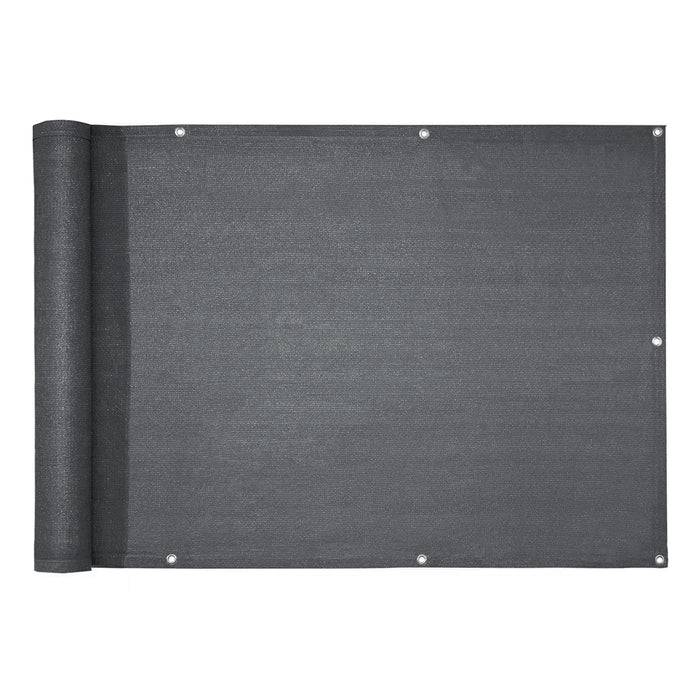 FLOORDIREKT Balkonsichtschutz - Sicht- & Windschutz - Inklusive stabiler Metallösen & Befestigungsschnur - Anthrazit - 90 x 500 cm