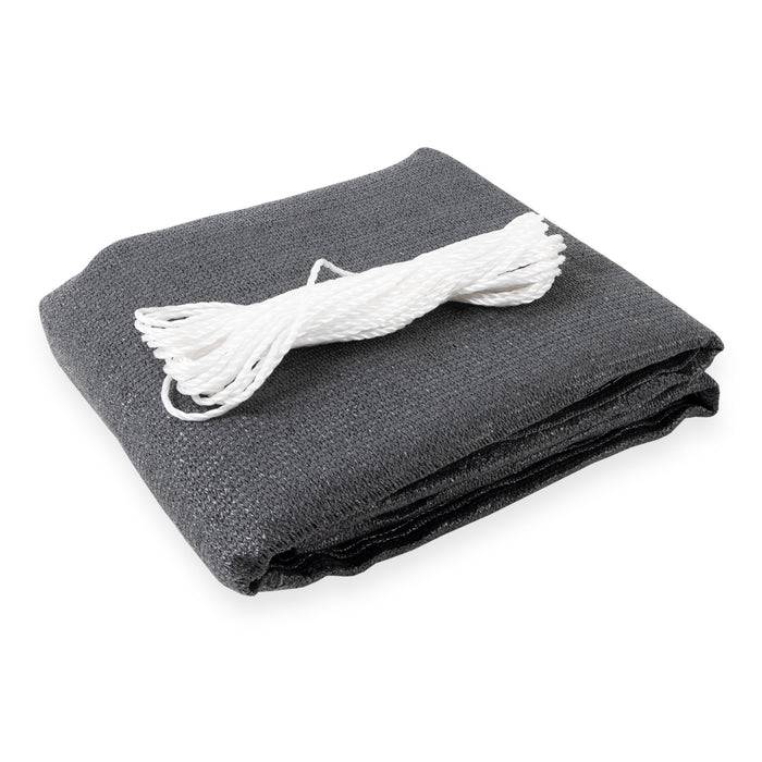 FLOORDIREKT Balkonsichtschutz - Sicht- & Windschutz - Inklusive stabiler Metallösen & Befestigungsschnur - Anthrazit - 90 x 500 cm