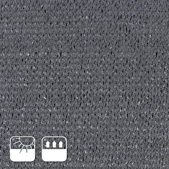 FLOORDIREKT Balkonsichtschutz - Sicht- & Windschutz - Inklusive stabiler Metallösen & Befestigungsschnur - Anthrazit - 90 x 500 cm