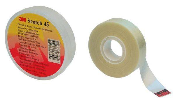 3M glasfaserverstäktes Polyesterband Scotch 45 19x0,2mm transparent Rolle 20m