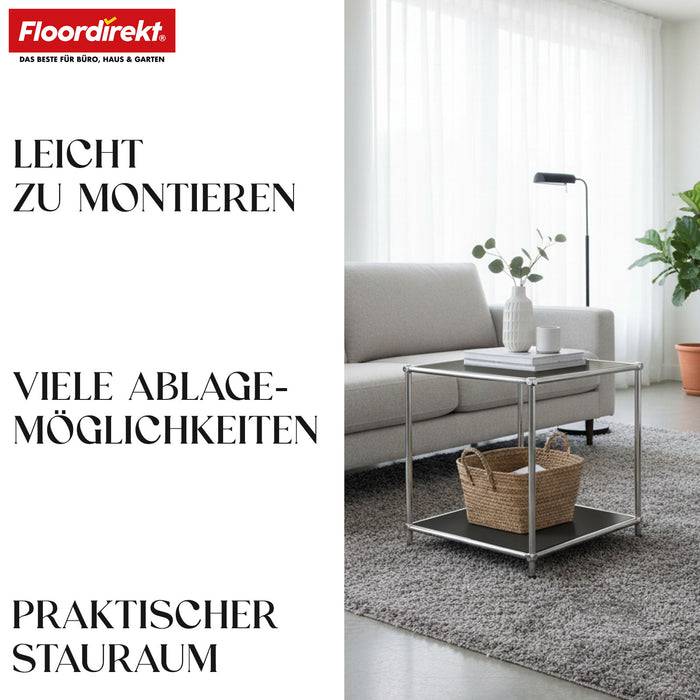 FLOORDIREKT Metallregal Concept Epure MK-012 - Offenes Aufbewahrungs- & Ablageregal - Vielseitig einsetzbar - Schwarz