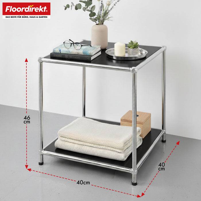 FLOORDIREKT Metallregal Concept Epure MK-012 - Offenes Aufbewahrungs- & Ablageregal - Vielseitig einsetzbar - Schwarz