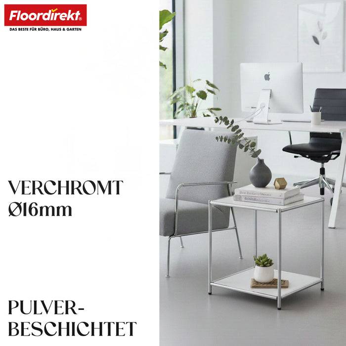 FLOORDIREKT Metallregal Concept Epure MK-012 - Offenes Aufbewahrungs- & Ablageregal - Vielseitig einsetzbar - Weiß