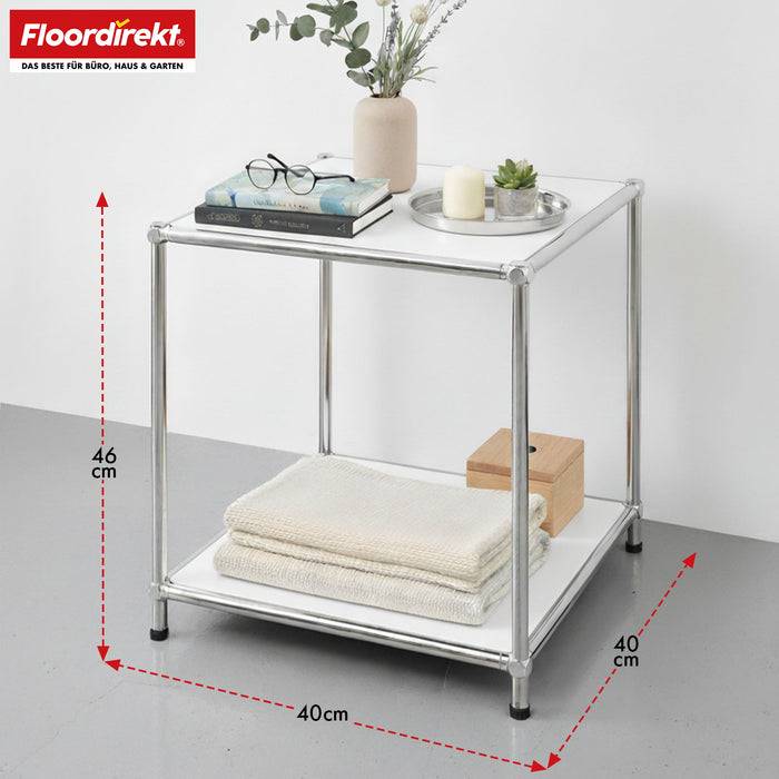 FLOORDIREKT Metallregal Concept Epure MK-012 - Offenes Aufbewahrungs- & Ablageregal - Vielseitig einsetzbar - Weiß