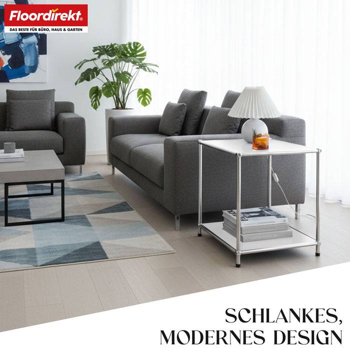 FLOORDIREKT Metallregal Concept Epure MK-012 - Offenes Aufbewahrungs- & Ablageregal - Vielseitig einsetzbar - Weiß