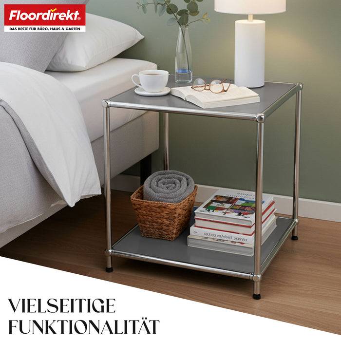 FLOORDIREKT Metallregal Concept Epure MK-012 - Offenes Aufbewahrungs- & Ablageregal - Vielseitig einsetzbar - Grau