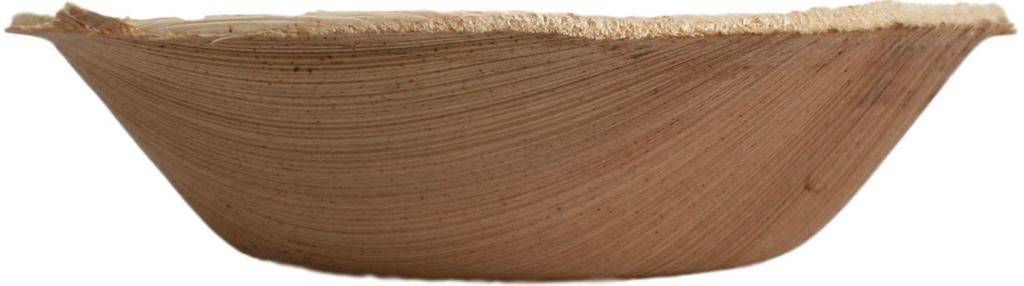 100x Runde Schale aus Palmblatt Größe 12,5 cm