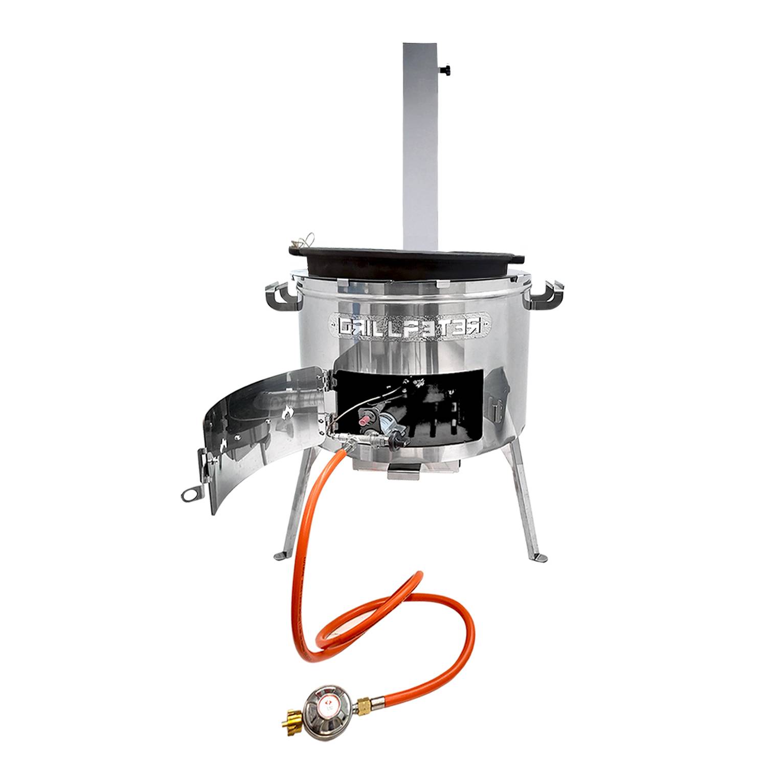 Utschak Set MultiFlame mit Holz und Gas befeuerbar 15l Kazan mit Grilldeckel