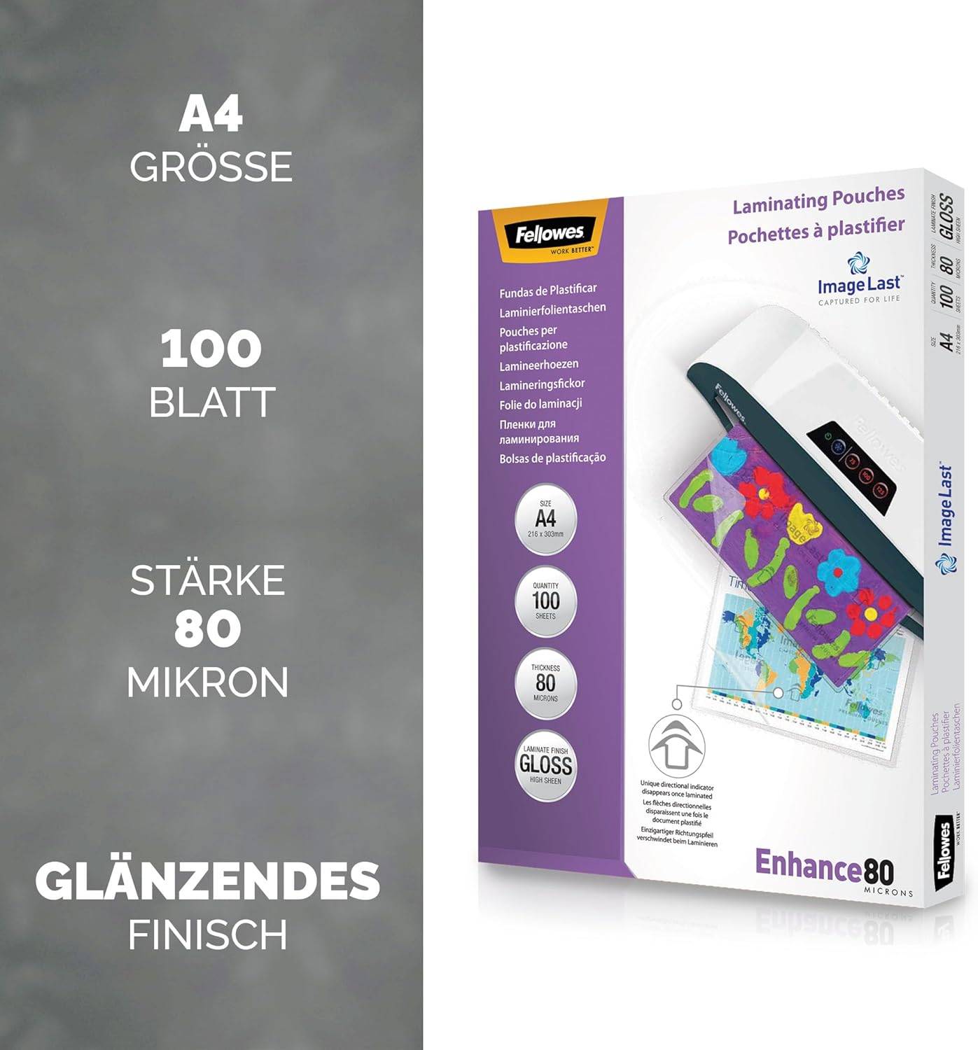 Fellowes - 10% ERSPARNIS IM VORTEILSPACK – Großpackung mit 500 Stück für rege...