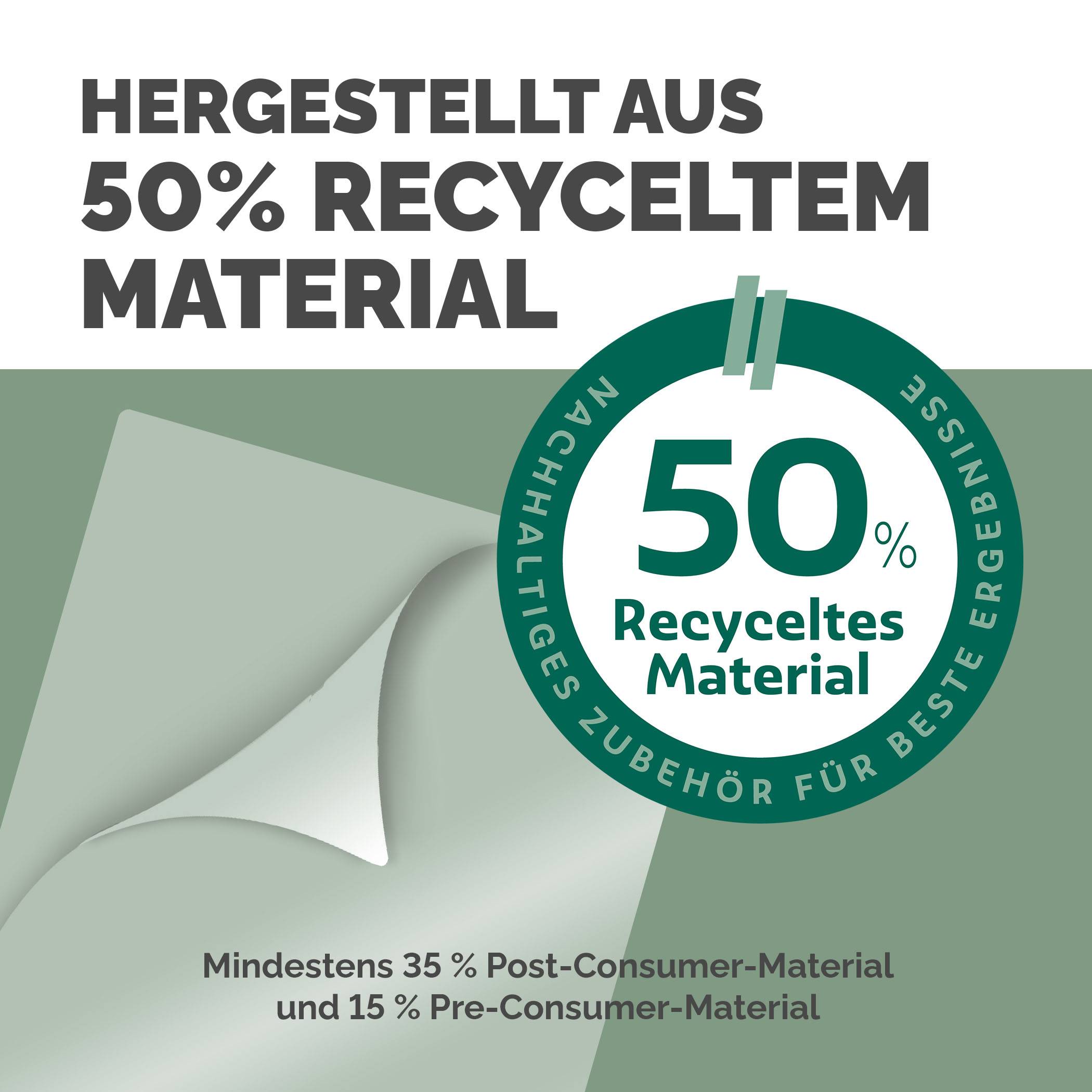 Fellowes A4 Laminierfolien – 100 Stück, 75/80 Mikron, Matt – 50% Recyclingant...