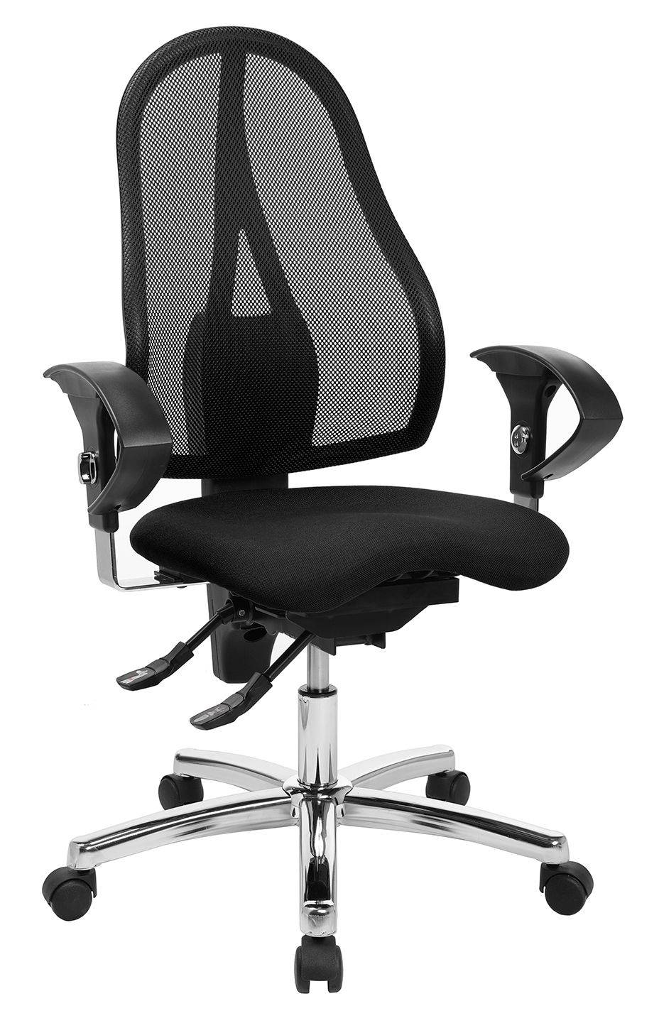 Topstar® ST19UG20H Drehstuhl Sitness 15 - schwarz, Armlehnen, Universalrollen