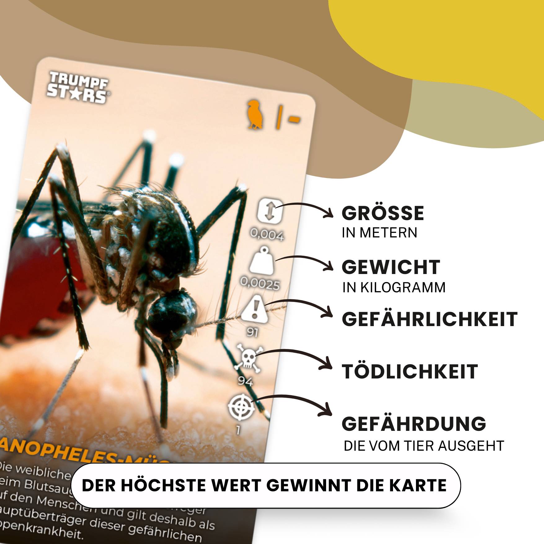 Kartenspiel Trumpfstars Die tödlichsten und gefährlichsten Tiere der Welt 3 in 1 Quartettspiel ab 6 Jahren
