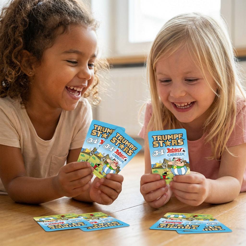 Kartenspiel Trumpfstars Asterix & Obelix 3 in 1 Quartettspiel ab 6 Jahren für 2+ Spieler