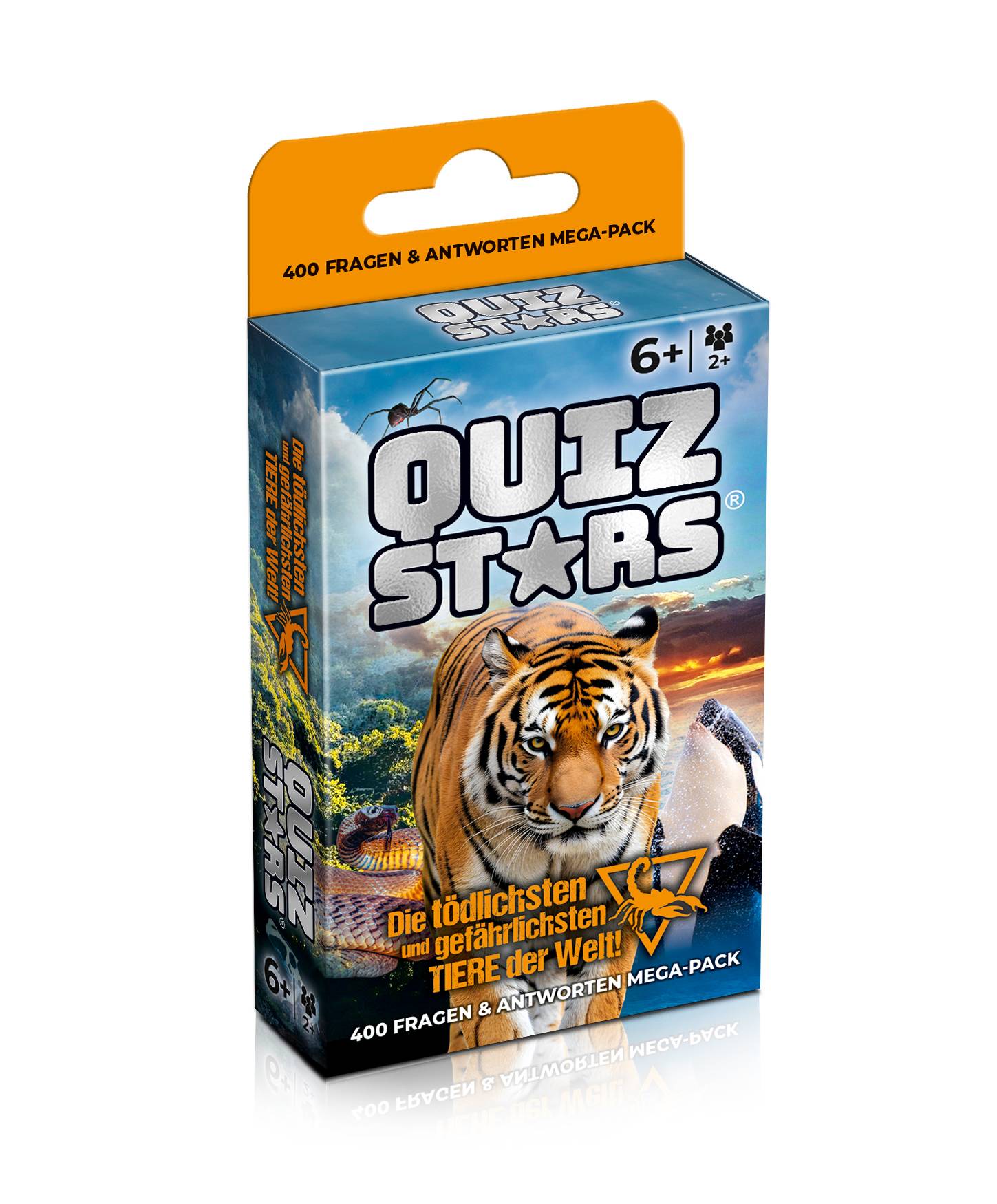 Quizstars Kartenspiel Die tödlichsten und gefährlichsten Tiere der Welt Quizspiel ab 6 Jahren