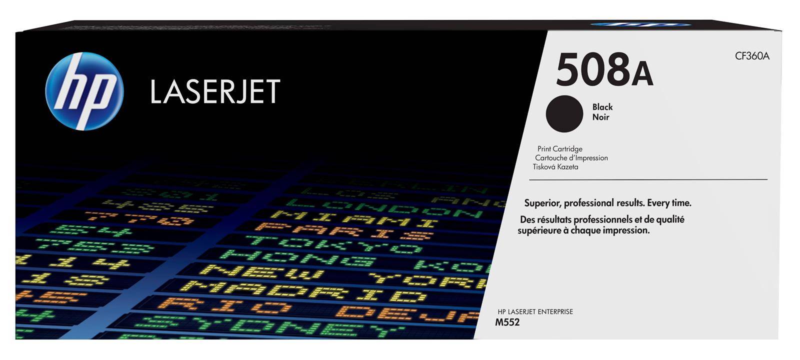 Toner No.508A CF360A fr hp Color LaserJet, schwarz