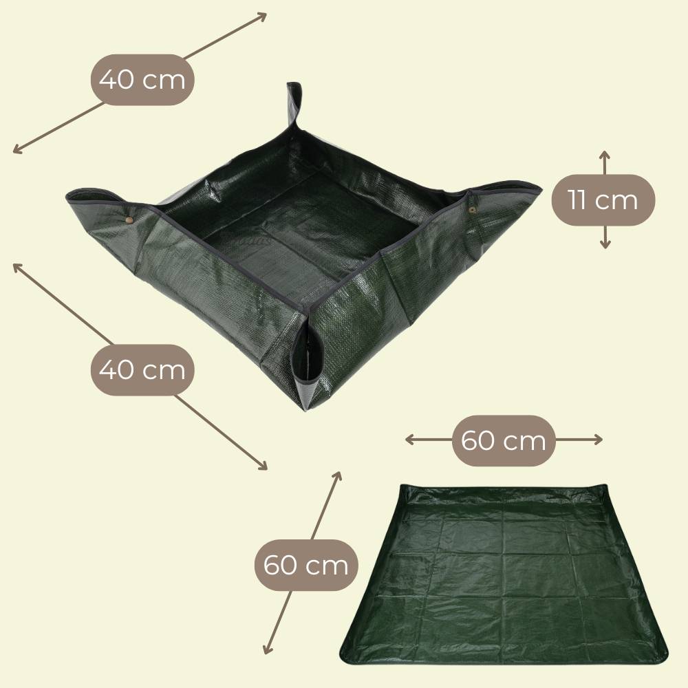 2er Set Pflanzen Umtopfmatte Wasserdicht Pflanzunterlage Faltbar Pflanzenmatte Pflanzwanne Pflanzen Zubehör Tragbare Gartenmatte Umpflanzmatte