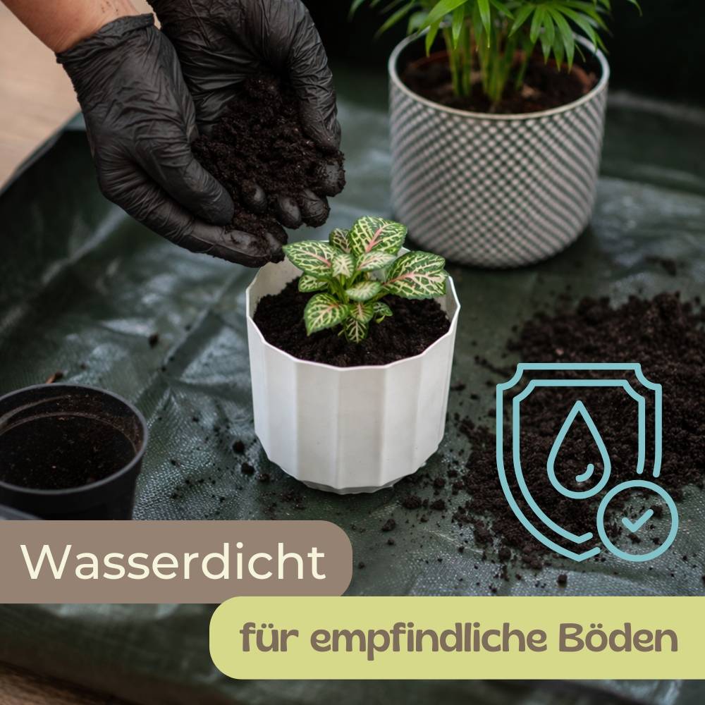 2er Set Pflanzen Umtopfmatte Wasserdicht Pflanzunterlage Faltbar Pflanzenmatte Pflanzwanne Pflanzen Zubehör Tragbare Gartenmatte Umpflanzmatte