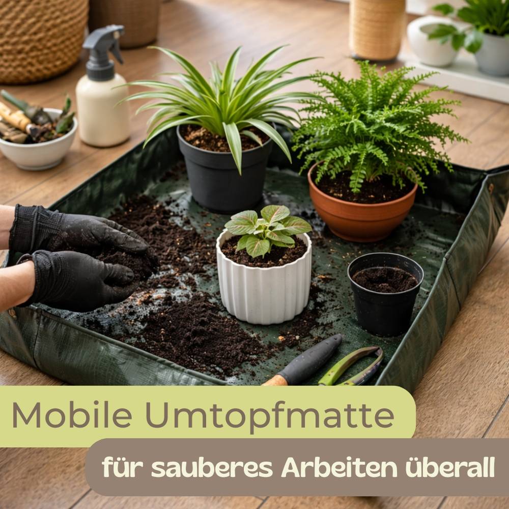 2er Set Pflanzen Umtopfmatte Wasserdicht Pflanzunterlage Faltbar Pflanzenmatte Pflanzwanne Pflanzen Zubehör Tragbare Gartenmatte Umpflanzmatte